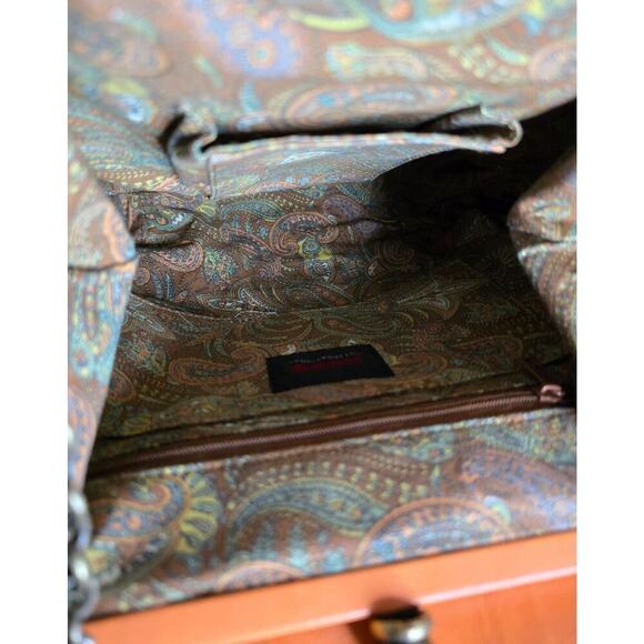 Hobo International Leather Crossbody Shoulder Bag BALL CLASP Orange Chain Strap - Picture 10 of 14